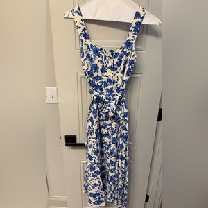 TCEC Floral Blue and White Dress